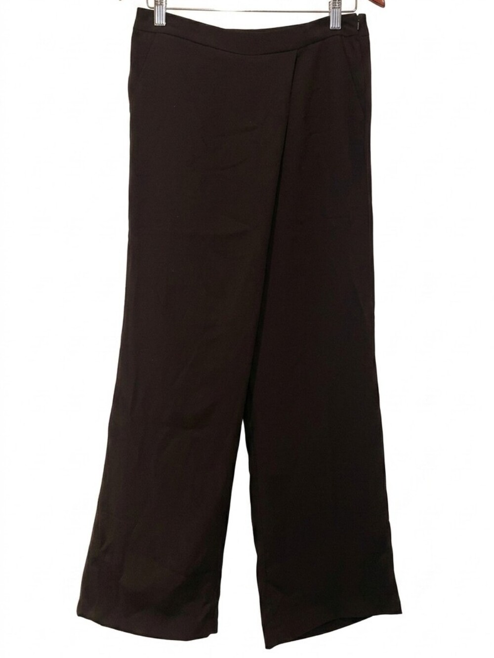 Belle Vere Tulip Crossover Wide Leg Pants Formal Black High Waist Size 4